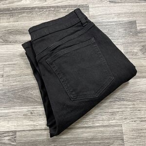 FOREVER 21 Slim Straight Leg High Rise Black Denim Jeans Women's Size 30 Waist